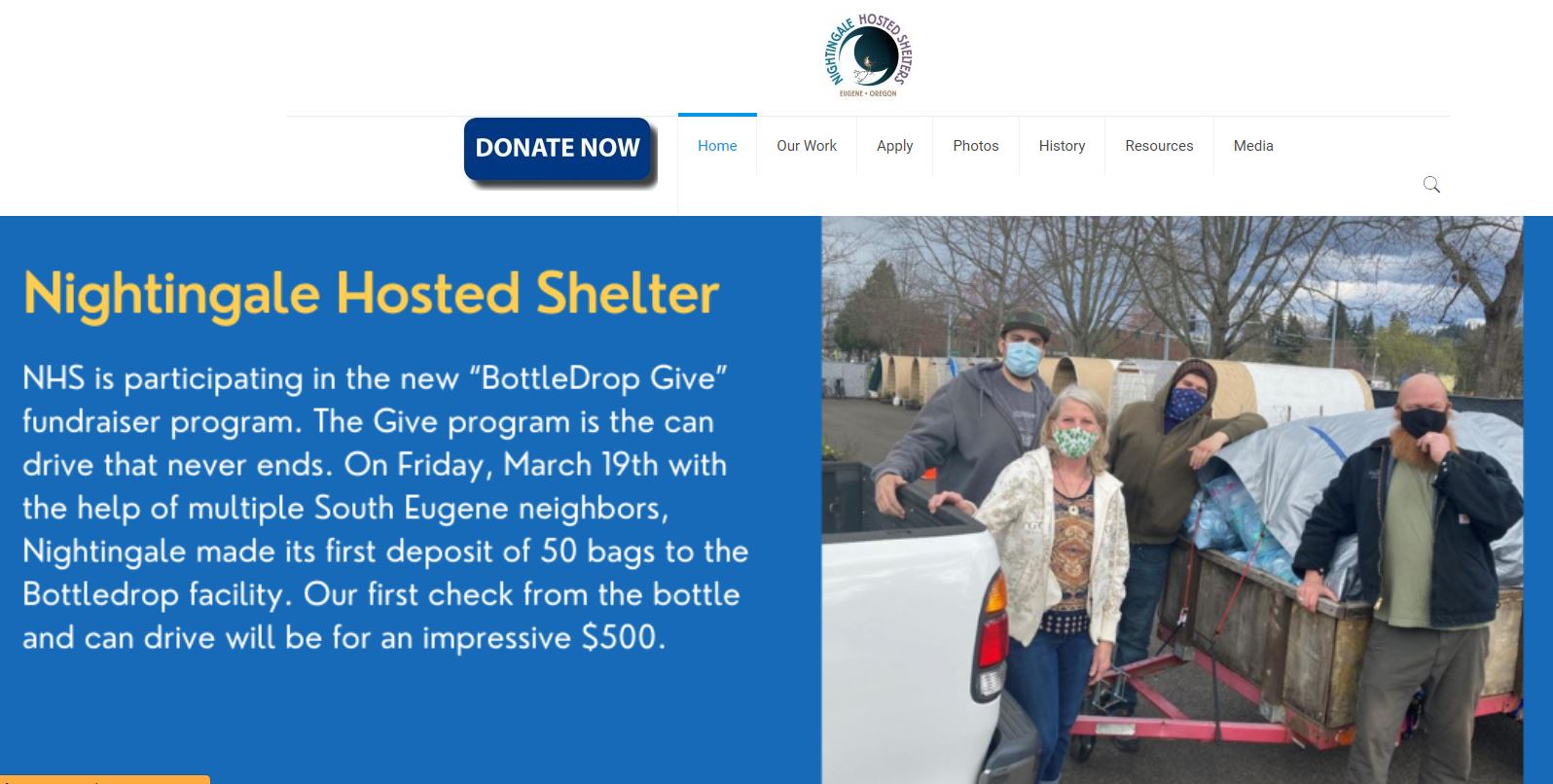 Nightingale Hosted Shelter website project